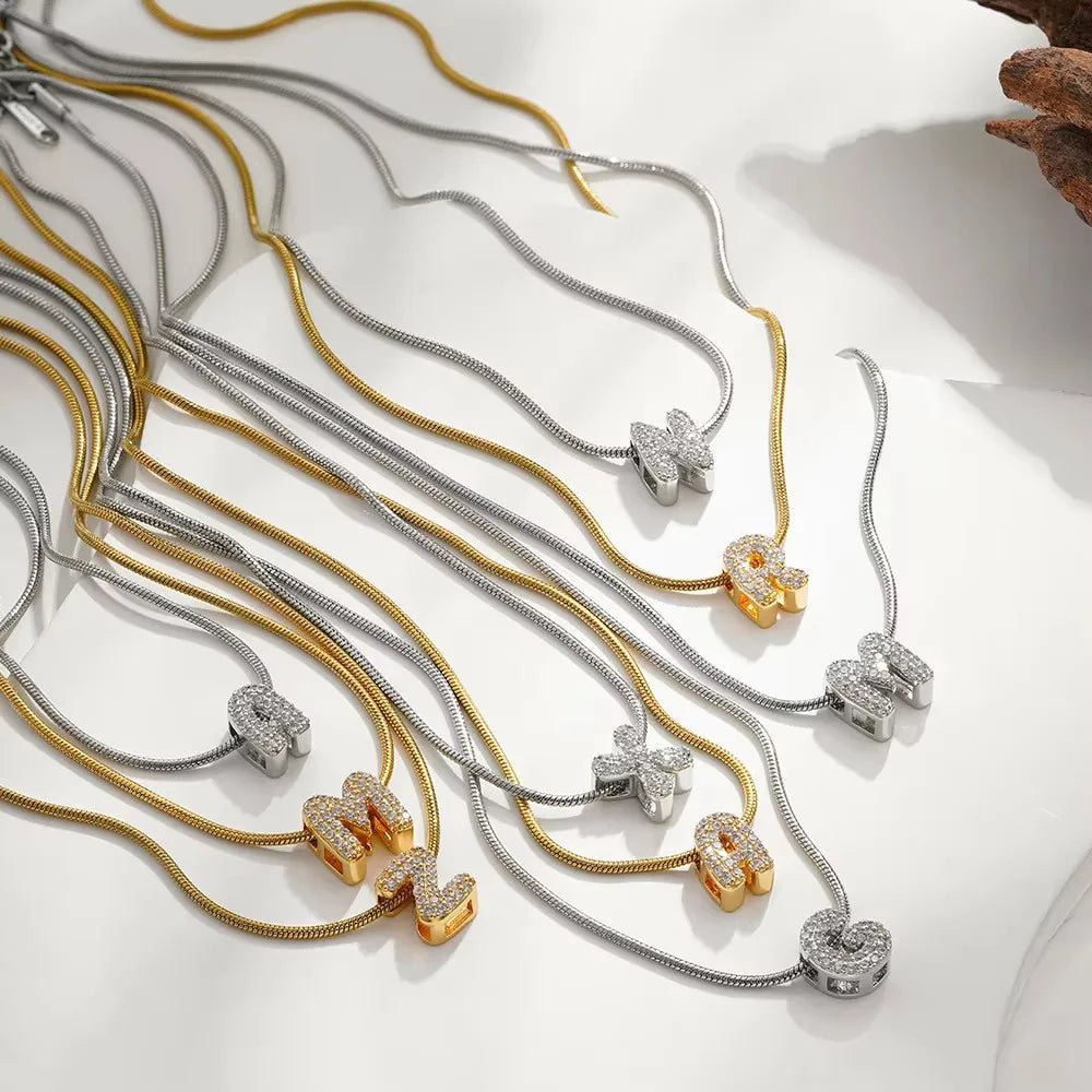 Nerva custom letter necklace