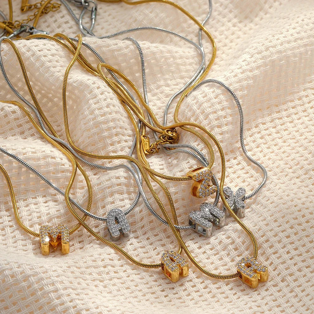 Nerva custom letter necklace