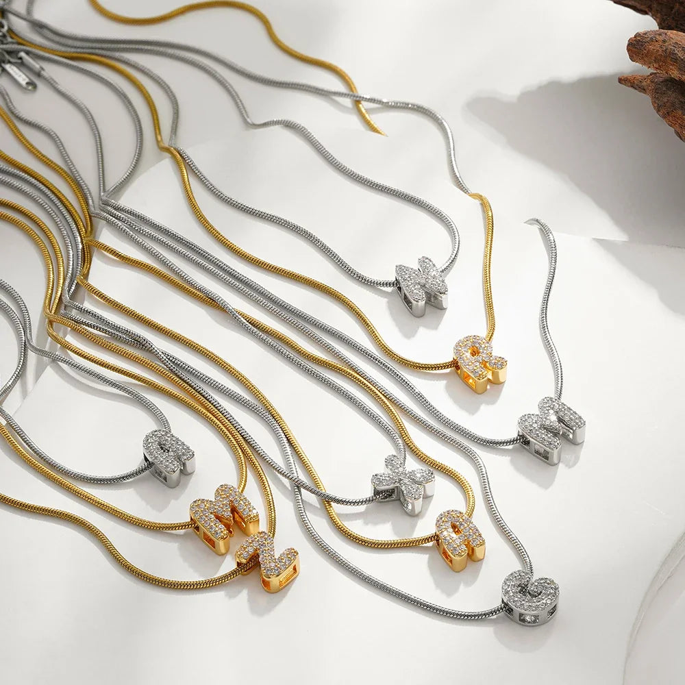 Nerva custom letter necklace