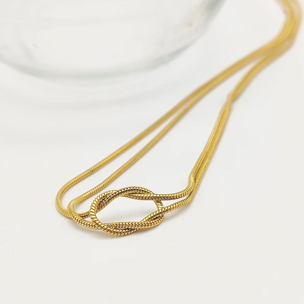 Nerva Knotted Snake Necklace